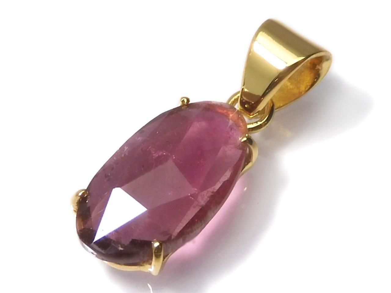 Rubellite AAA- Pendant 18KGP NO.101 [One of a kind]