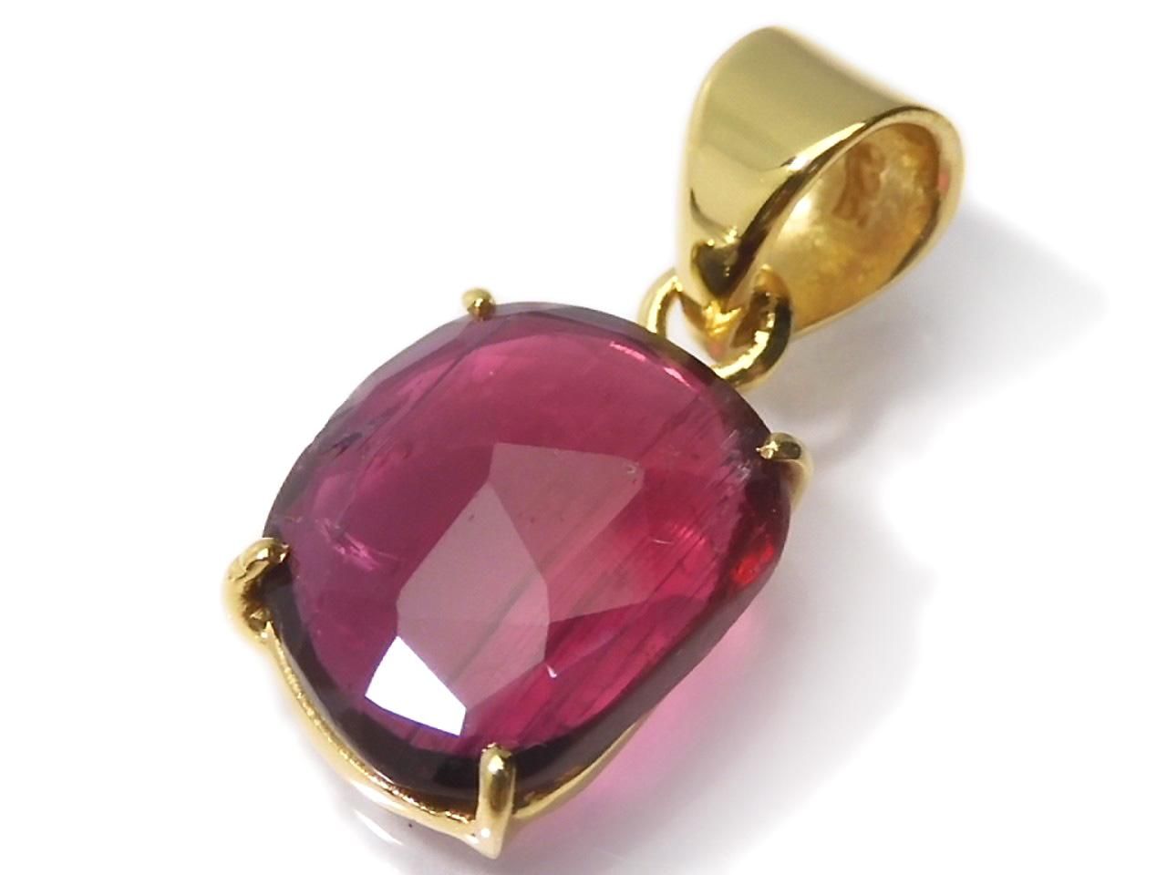 Rubellite AAA- Pendant 18KGP NO.103 [One of a kind]