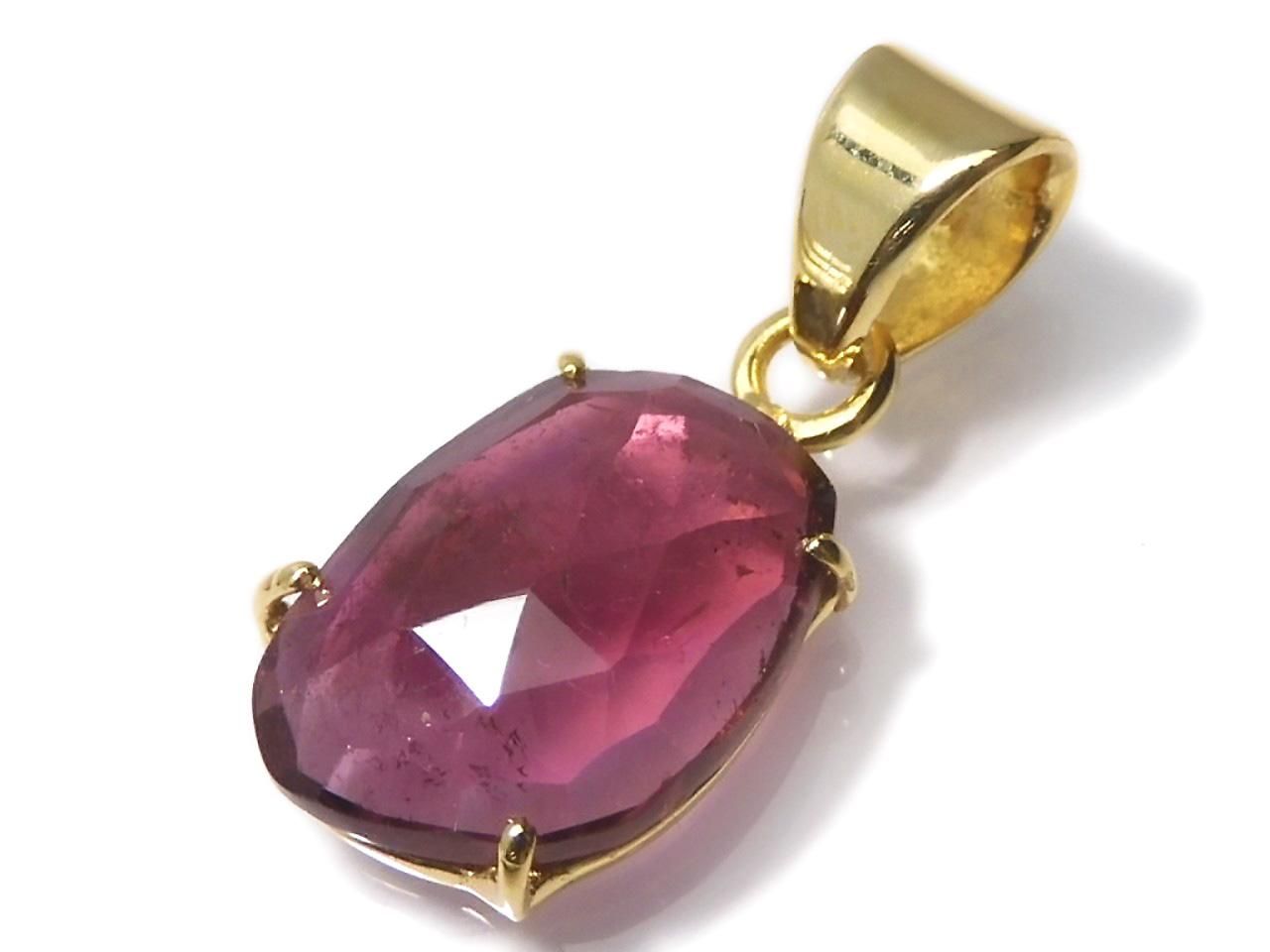 Rubellite AAA- Pendant 18KGP NO.104 [One of a kind]
