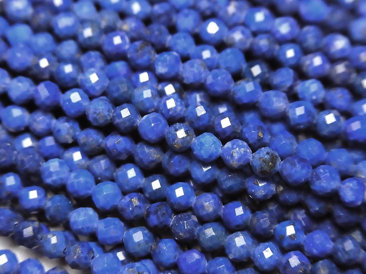 Lapislazuli AA+ Faceted Round 3mm 1strand beads (aprx.15inch/37cm)High Quality!
