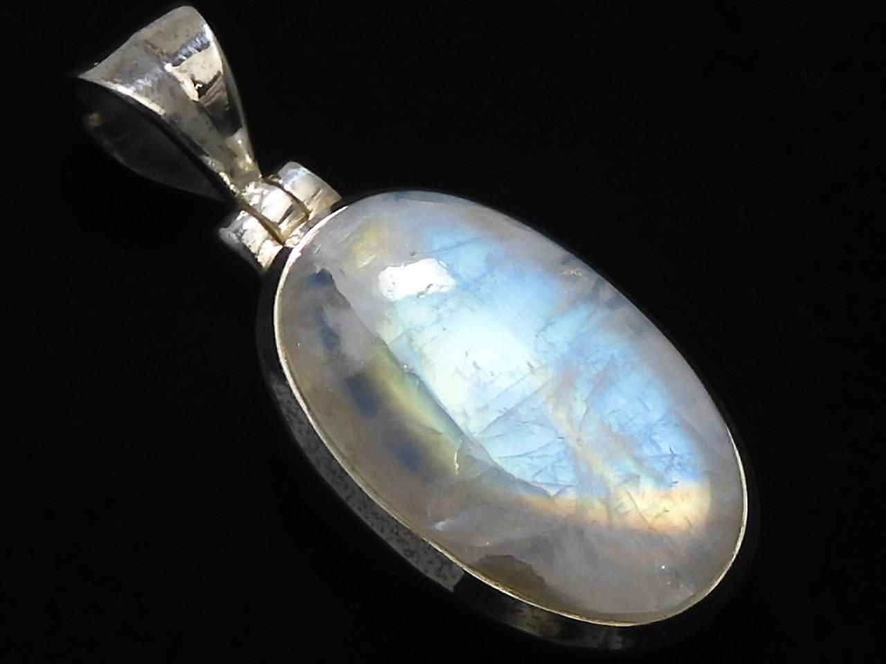 Rainbow Moonstone AA++ Pendant Silver925 NO.112 [One of a kind]