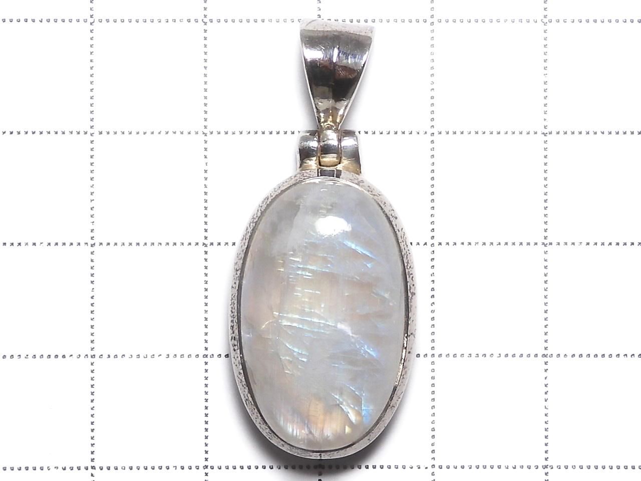 Rainbow Moonstone AA++ Pendant Silver925 NO.112 [One of a kind]