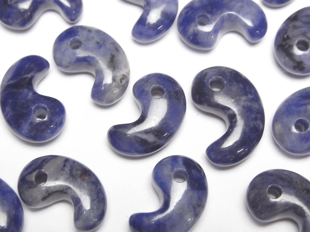 Sodalite AA+ Comma Shaped Bead 18x12mm 2pcs