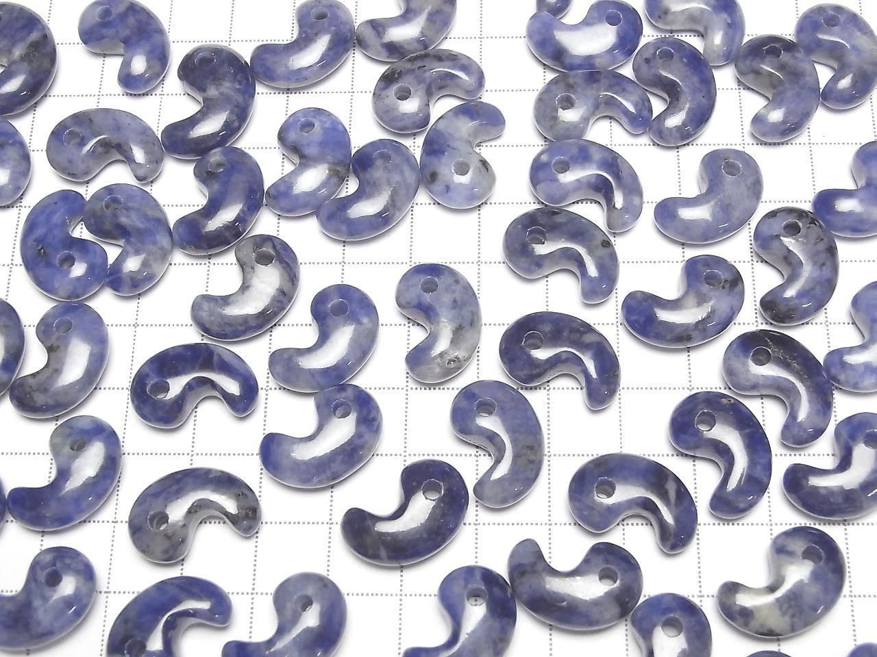 Sodalite AA+ Comma Shaped Bead 18x12mm 2pcs