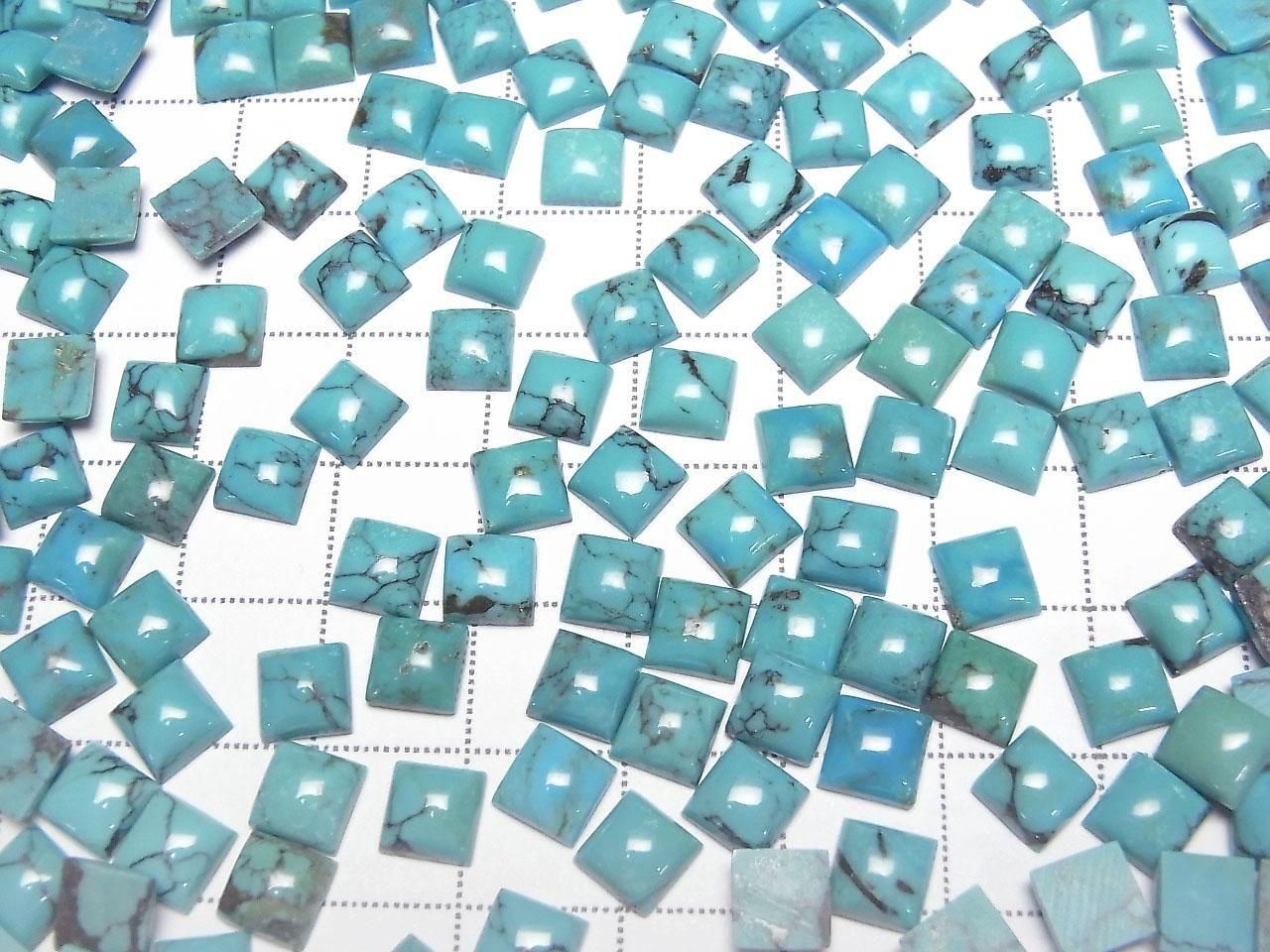 Turquoise AAA Square Cabochon 6x6mm 5pcs