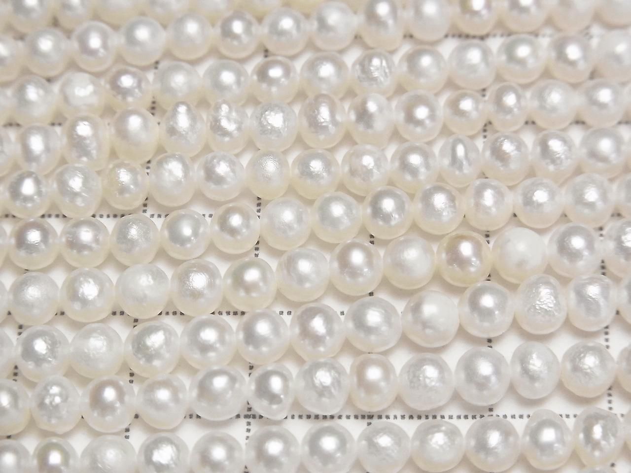 Fresh Water Pearl AA White Potato 4.5-5mm 1strand beads (approx. 13 inches/32 cm)