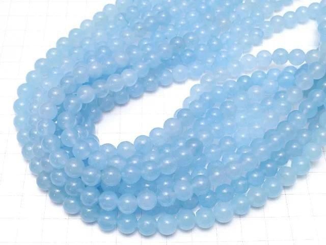 Blue Jade Round 8mm 1strand beads (approx. 15 inches/36 cm)