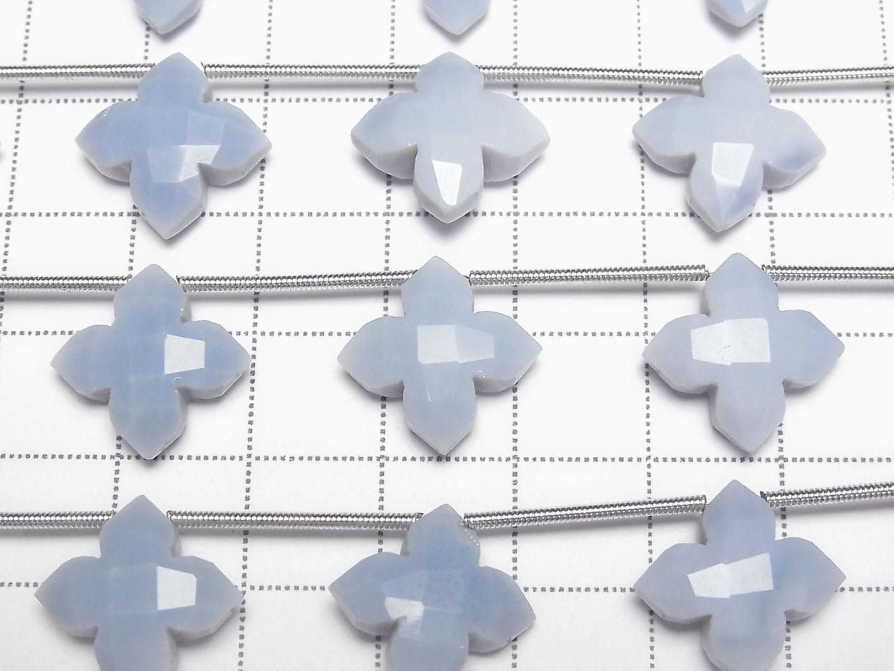 Blue Opal AA++ Irregular Faceted Square 15x15mm 1strand beads (5pcs)