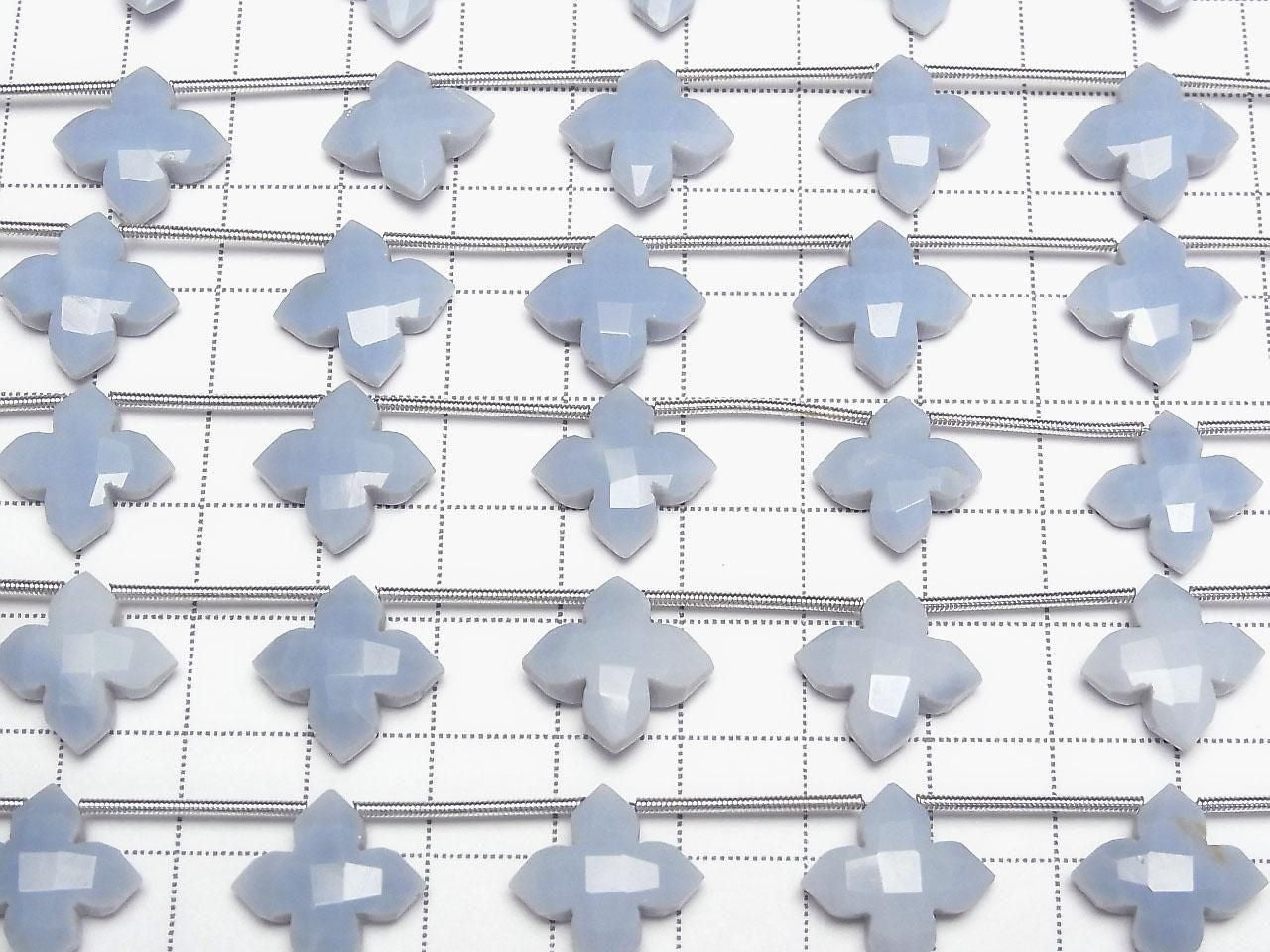 Blue Opal AA++ Irregular Faceted Square 15x15mm 1strand beads (5pcs)