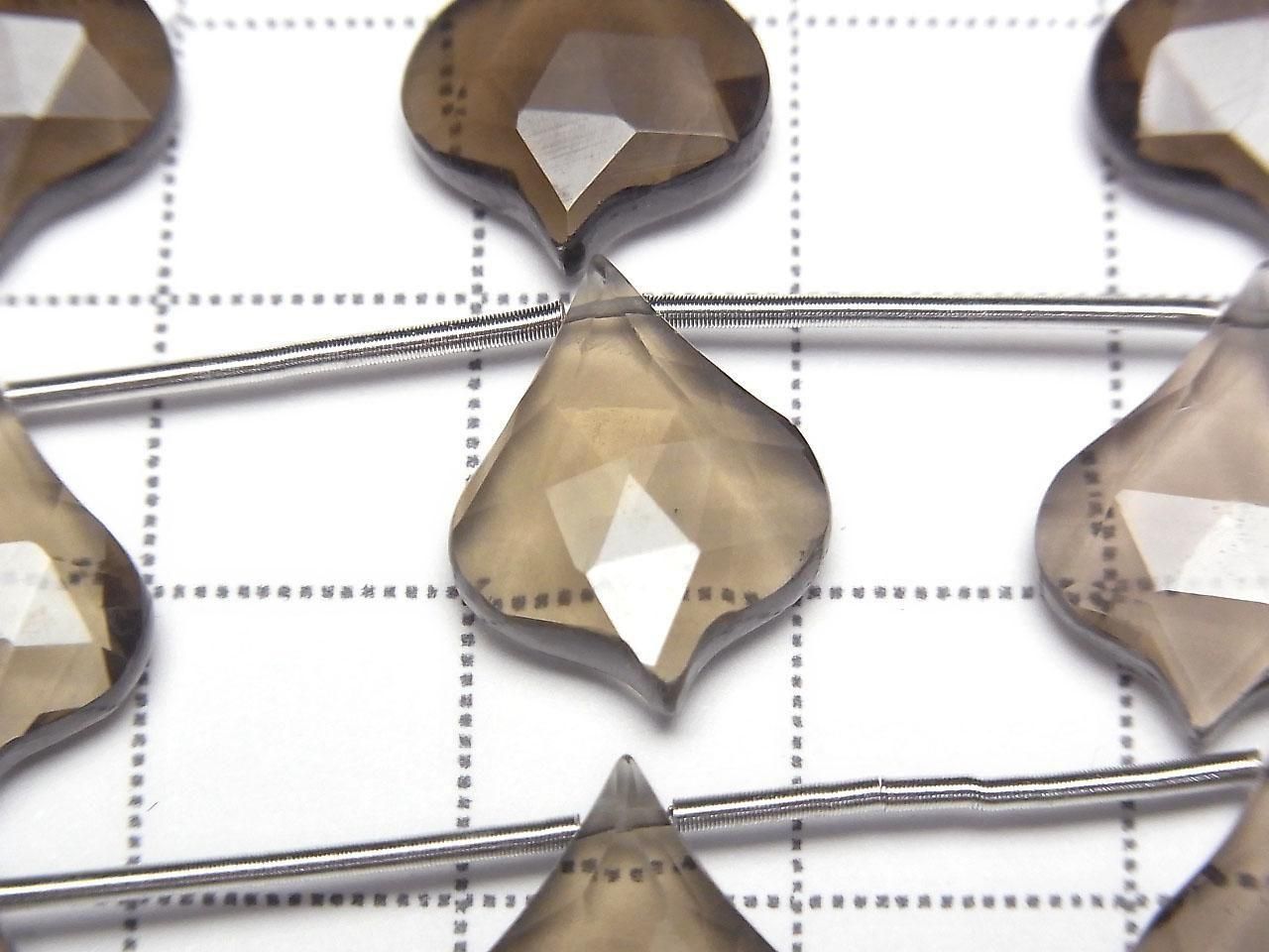 Smoky Quartz AAA Lantern Shape Cut 16x12mm 1strand beads (5pcs)