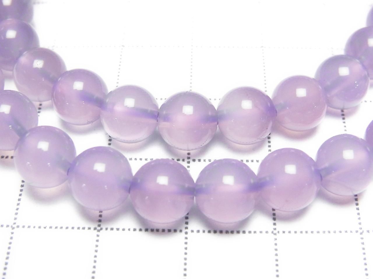 Indonesian Natural Color Purple Chalcedony AAA Round 7-7.5mm 1strand beads (Bracelet)