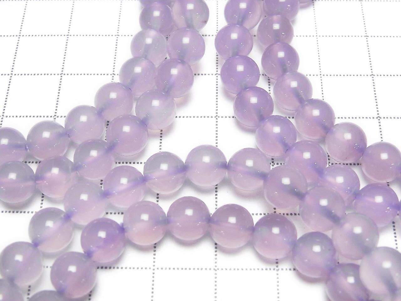 Indonesian Natural Color Purple Chalcedony AAA Round 7-7.5mm 1strand beads (Bracelet)
