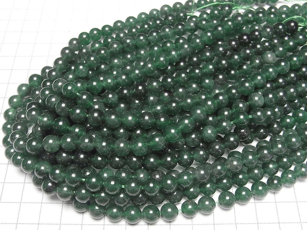 Indian Green Aventurine AAA Round 8mm 1strand beads (approx. 15 inches/37 cm)