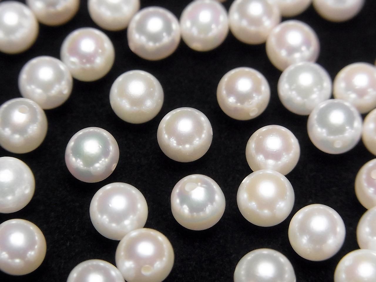 Akoya Pearls AAA Grade Round 5-5.5mm White [Drilled Hole] 10pcs