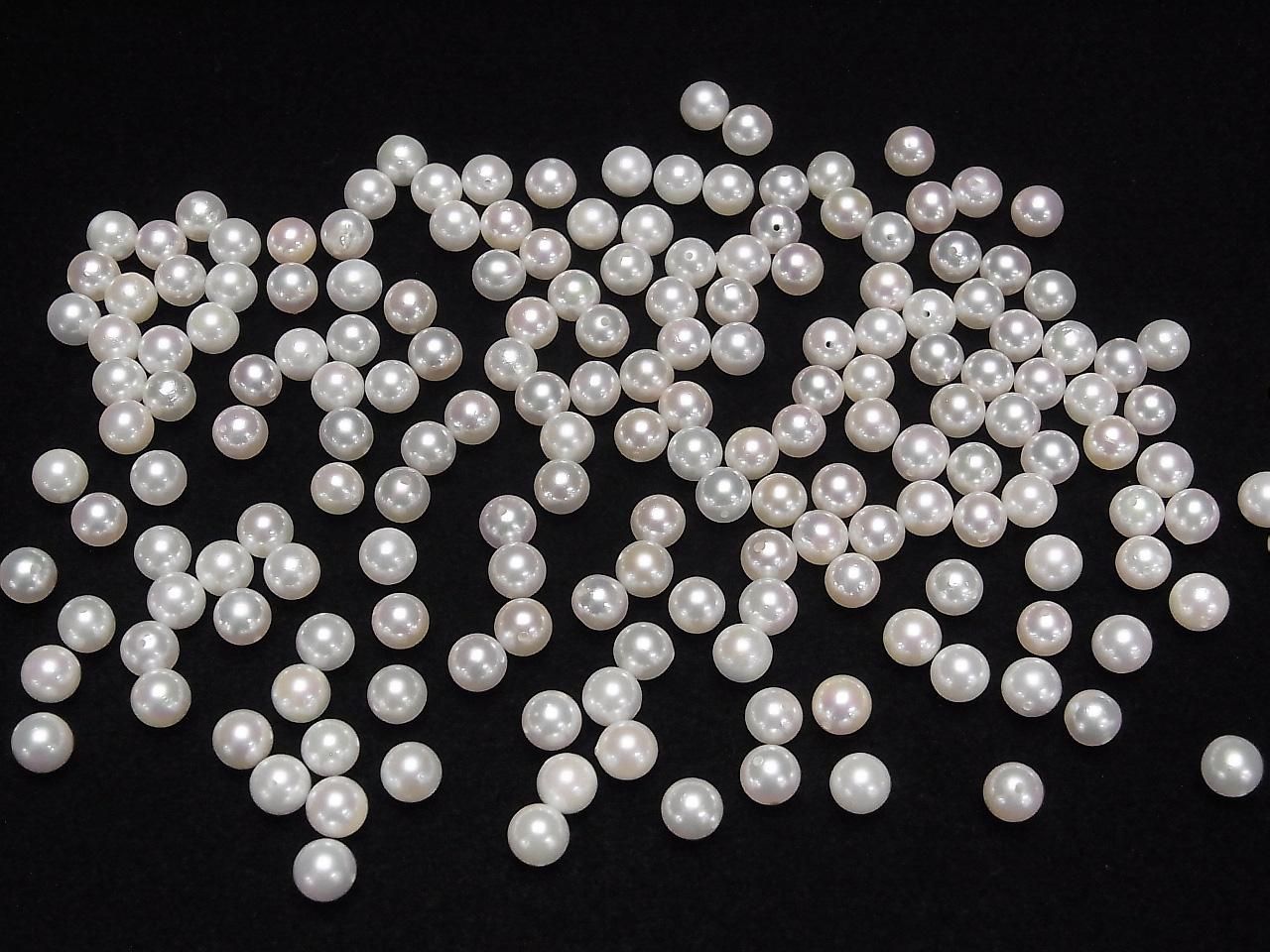 Akoya Pearls AAA Grade Round 5-5.5mm White [Drilled Hole] 10pcs
