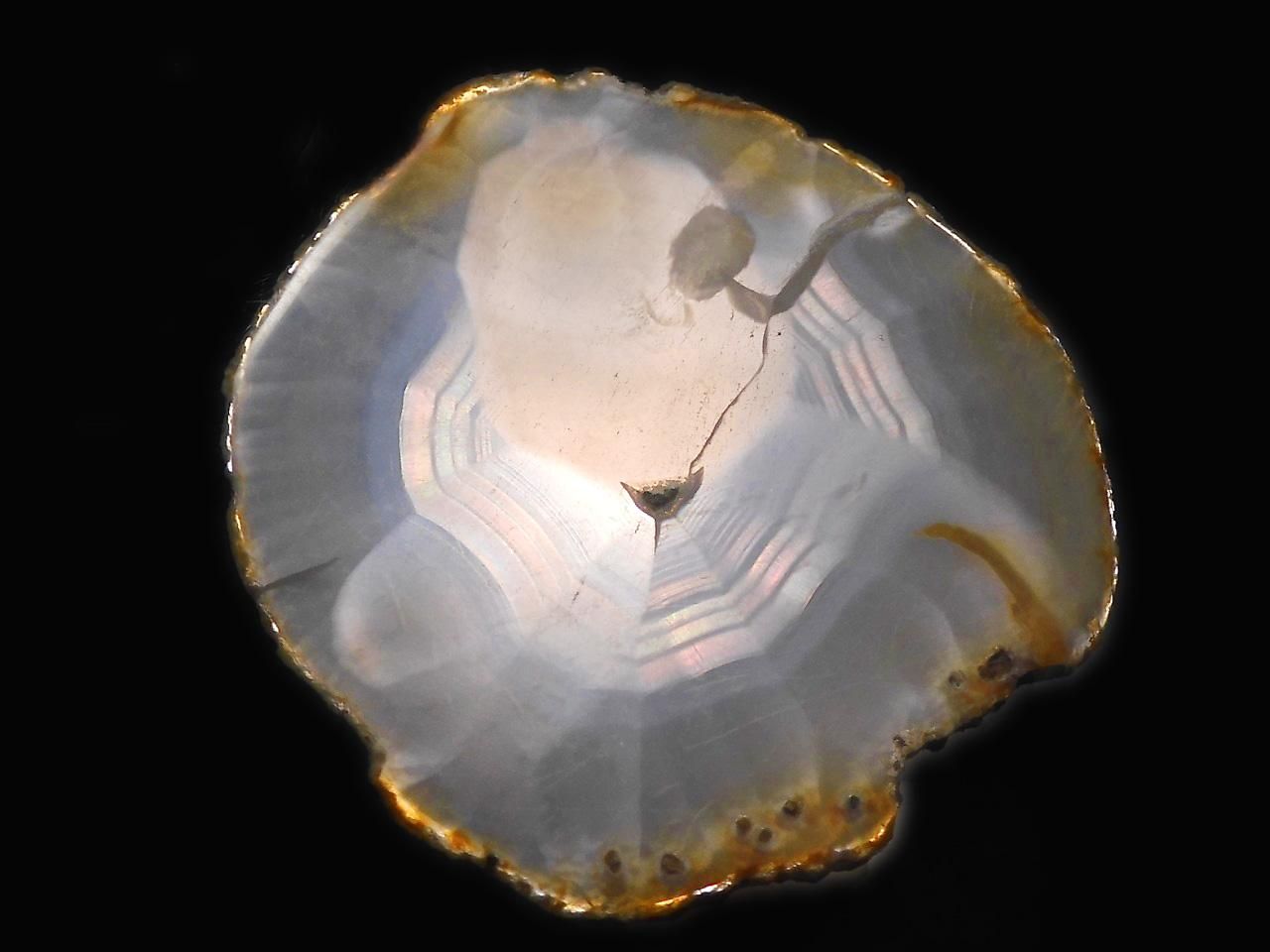 Iris Agate Slice 1pc NO.203 [One of a kind]