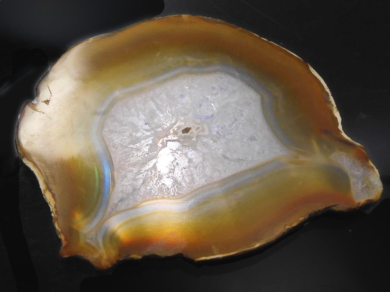 Iris Agate Slice 1pc NO.208 [One of a kind]