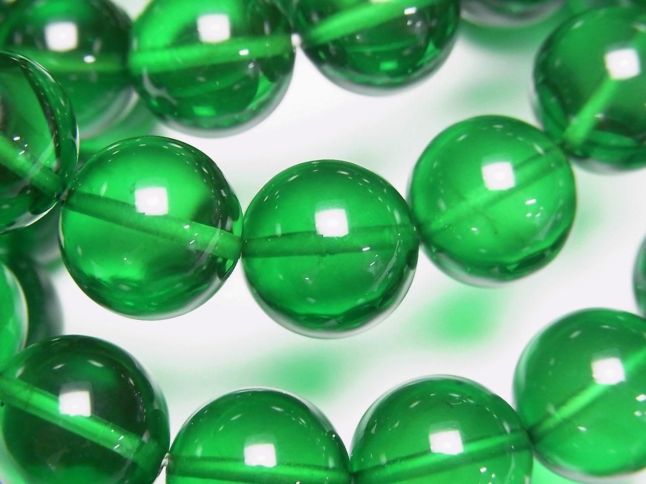 Amber Green Round 12mm 1strand beads (Bracelet)