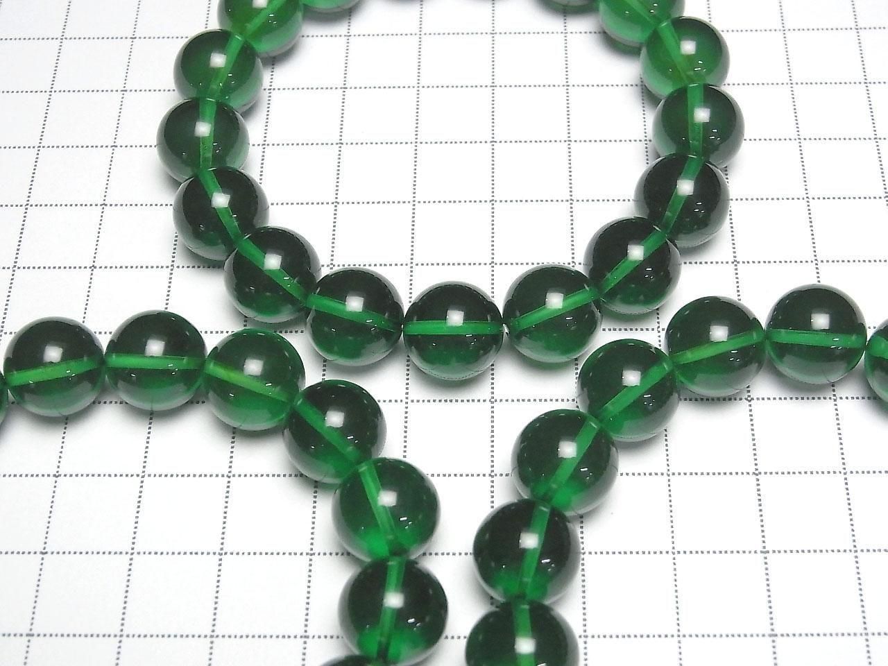 Amber Green Round 12mm 1strand beads (Bracelet)