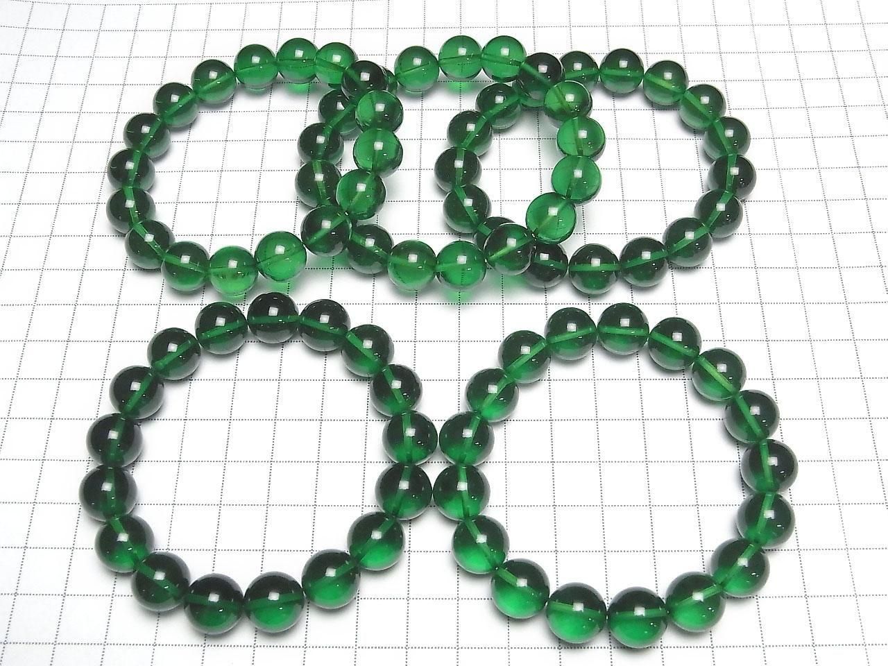 Amber Green Round 12mm 1strand beads (Bracelet)