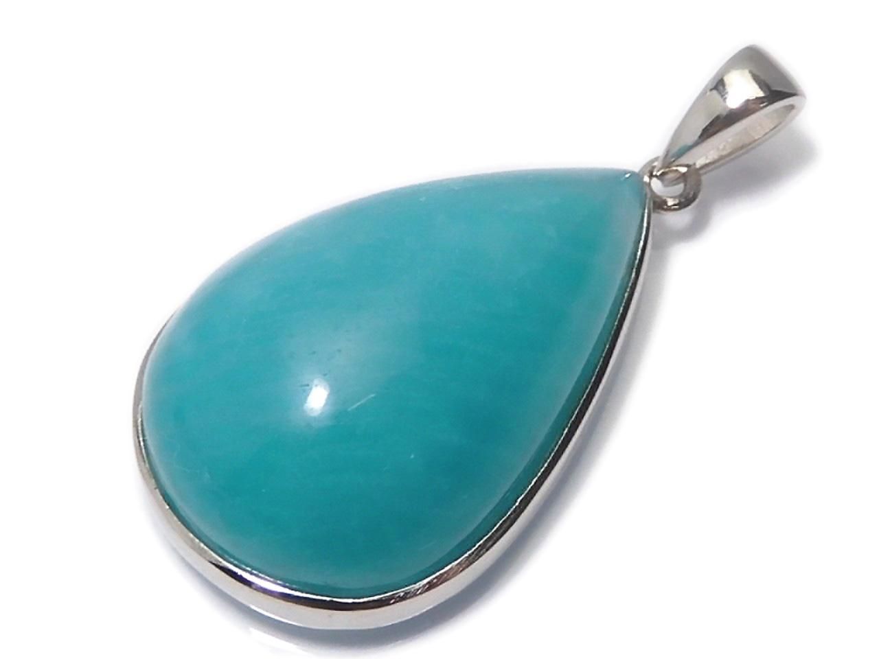 Amazonite Silica AA++ Pendant Silver925 NO.156 [One of a kind]