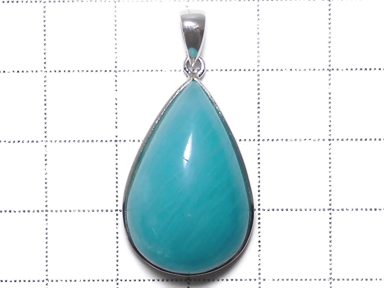 Amazonite Silica AA++ Pendant Silver925 NO.156 [One of a kind]