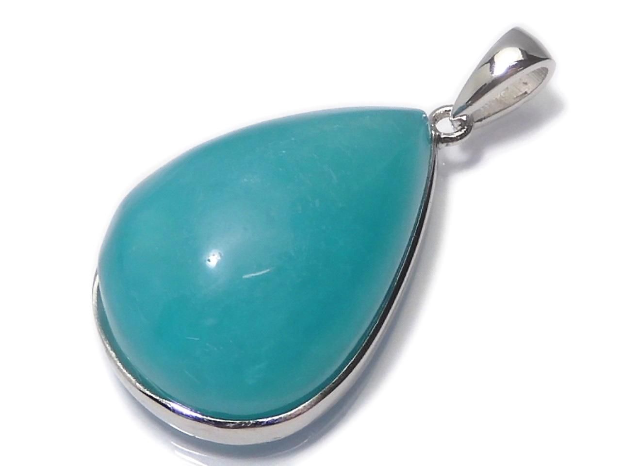 Amazonite Silica AA++ Pendant Silver925 NO.157 [One of a kind]
