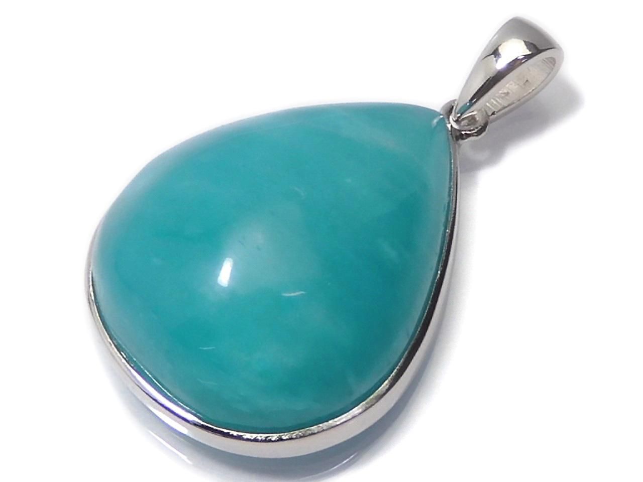 Amazonite Silica AA++ Pendant Silver925 NO.158 [One of a kind]