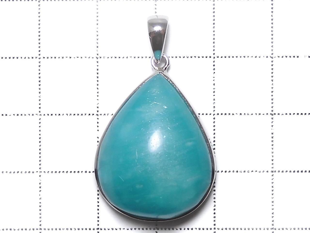 Amazonite Silica AA++ Pendant Silver925 NO.158 [One of a kind]