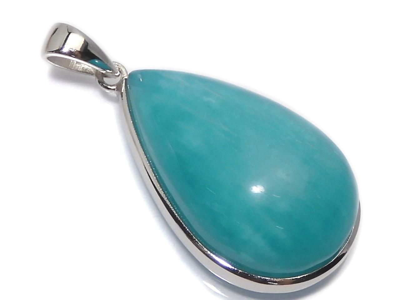 Amazonite Silica AA++ Pendant Silver925 NO.159 [One of a kind]