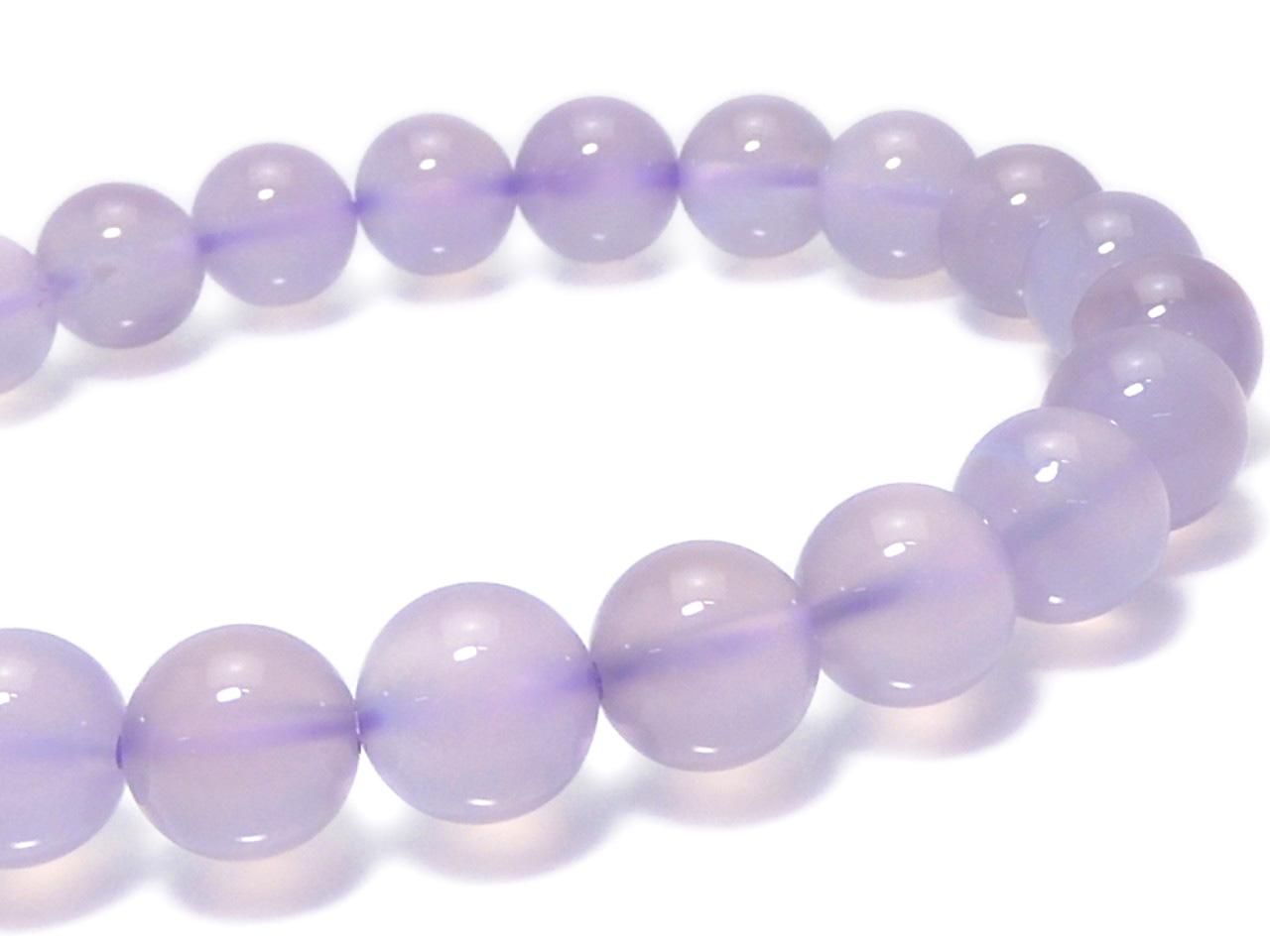 Indonesian Natural Color Purple Chalcedony AAA Round 8.5mm 1strand beads (Bracelet) NO.1 [One of a kind]