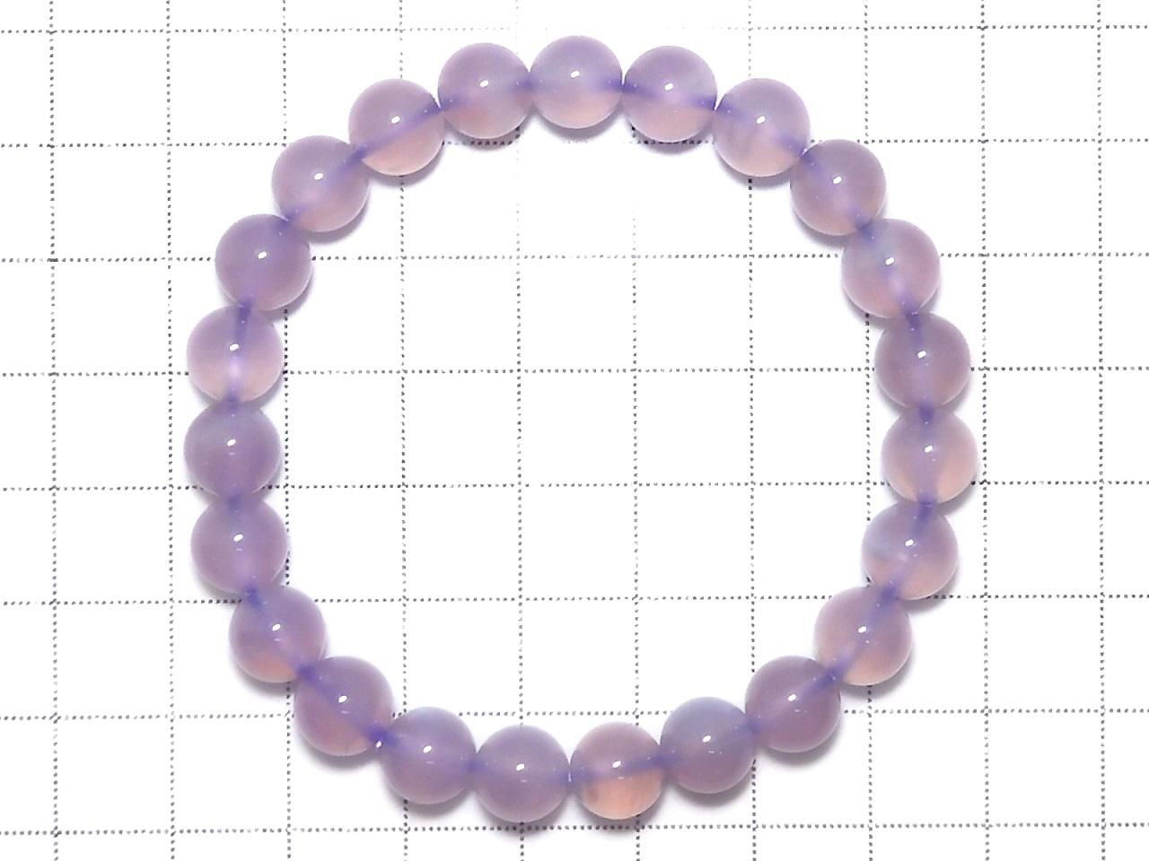 Indonesian Natural Color Purple Chalcedony AAA Round 8.5mm 1strand beads (Bracelet) NO.1 [One of a kind]