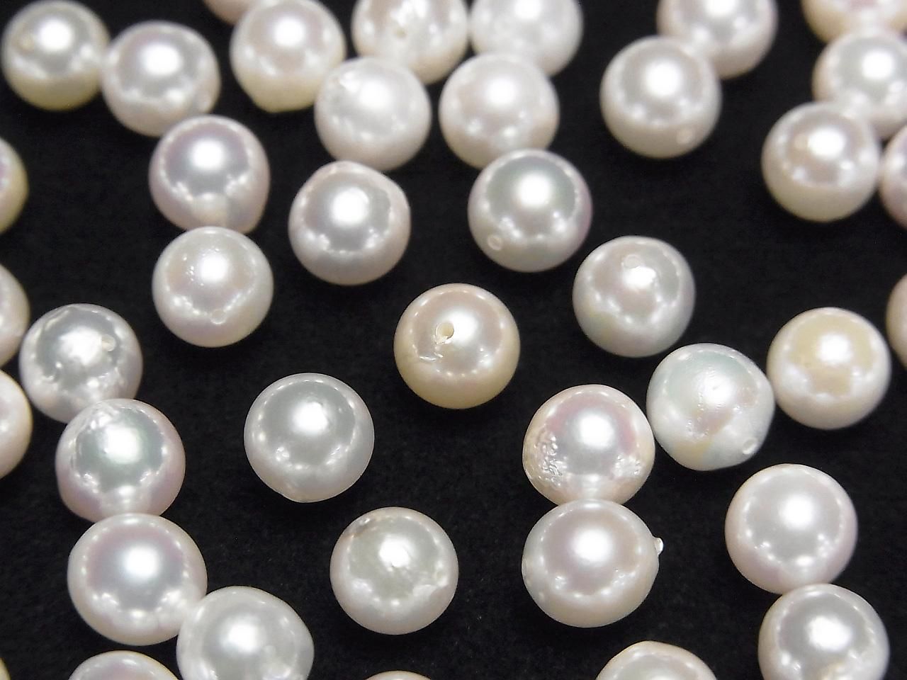 Akoya Pearls AA++ Round 5.5-6mm White [Drilled Hole] 10pcs
