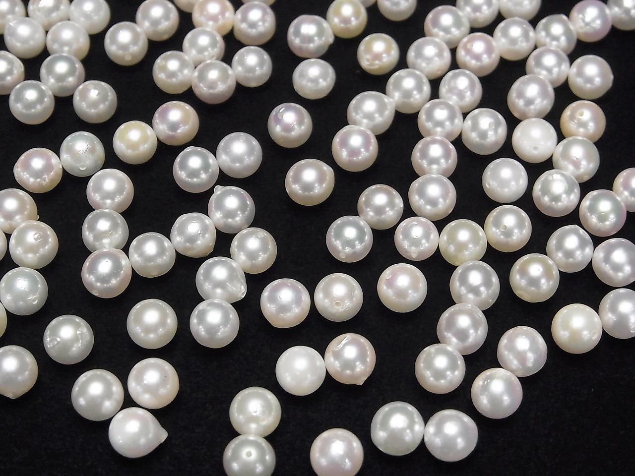 Akoya Pearls AA++ Round 5.5-6mm White [Drilled Hole] 10pcs