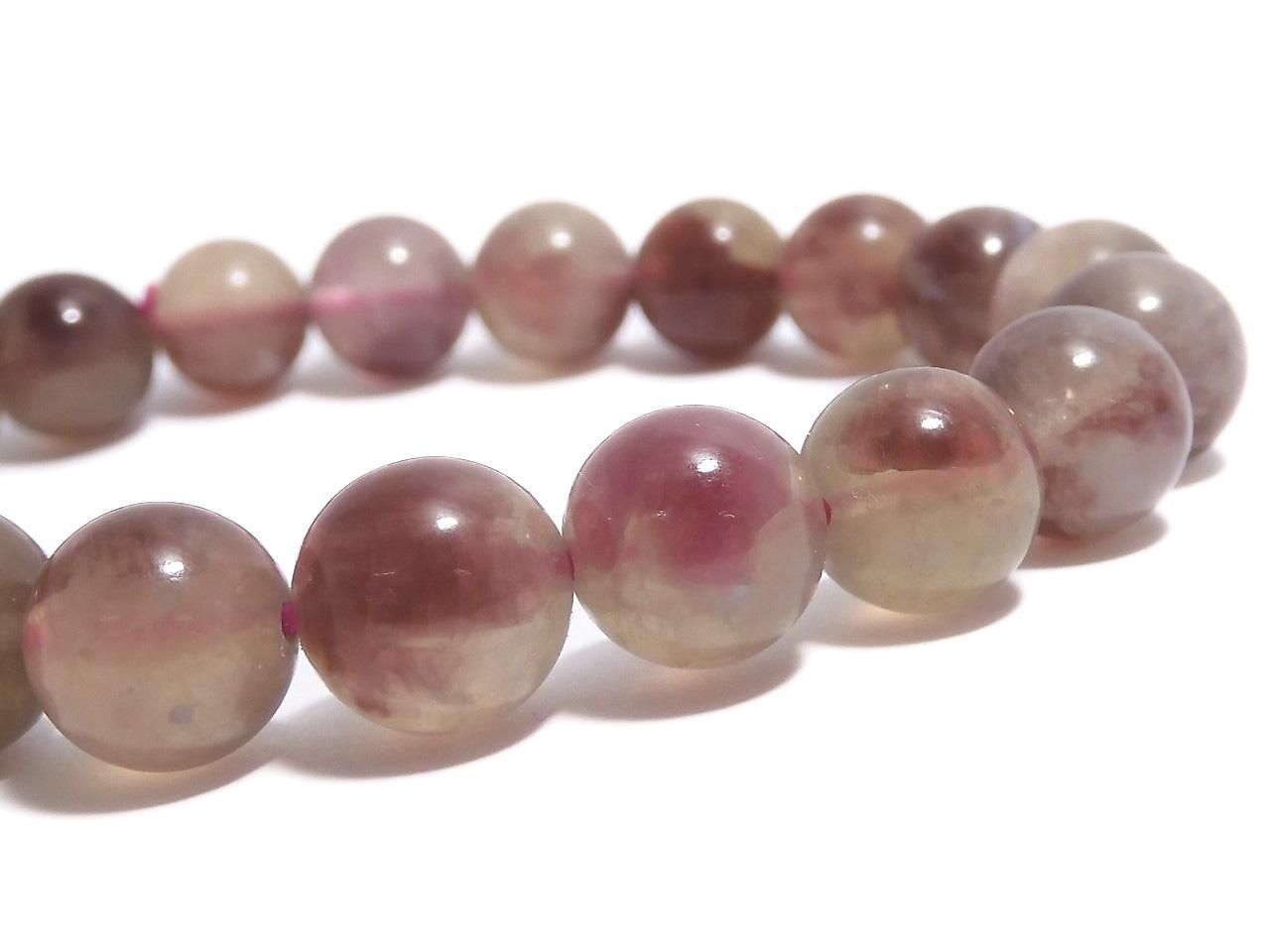 Pink Tourmaline Silica AA++ Round 9mm 1strand beads (Bracelet) NO.1 [One of a kind]