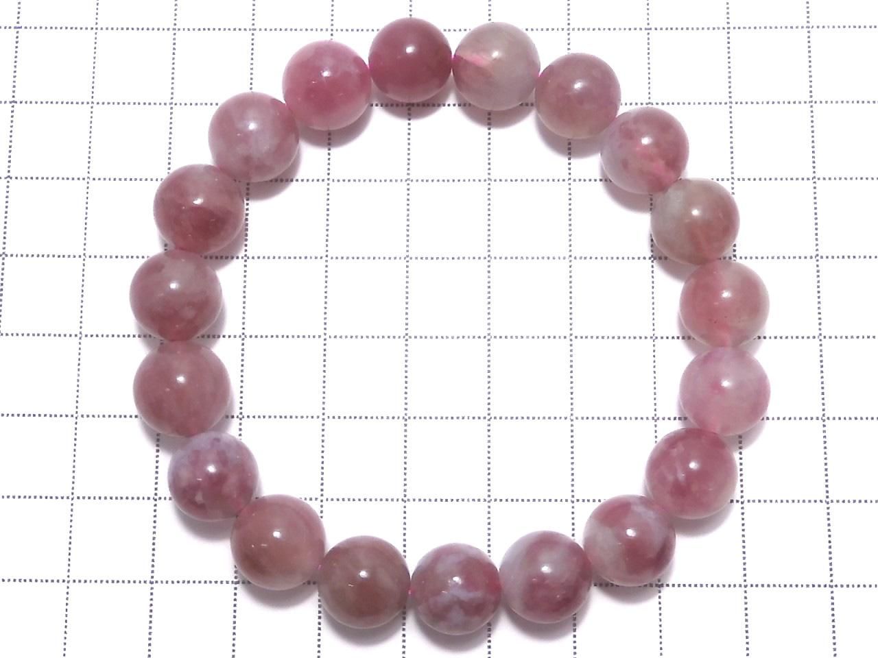 Pink Tourmaline Silica AA++ Round 10.5mm 1strand beads (Bracelet) NO.3 [One of a kind]