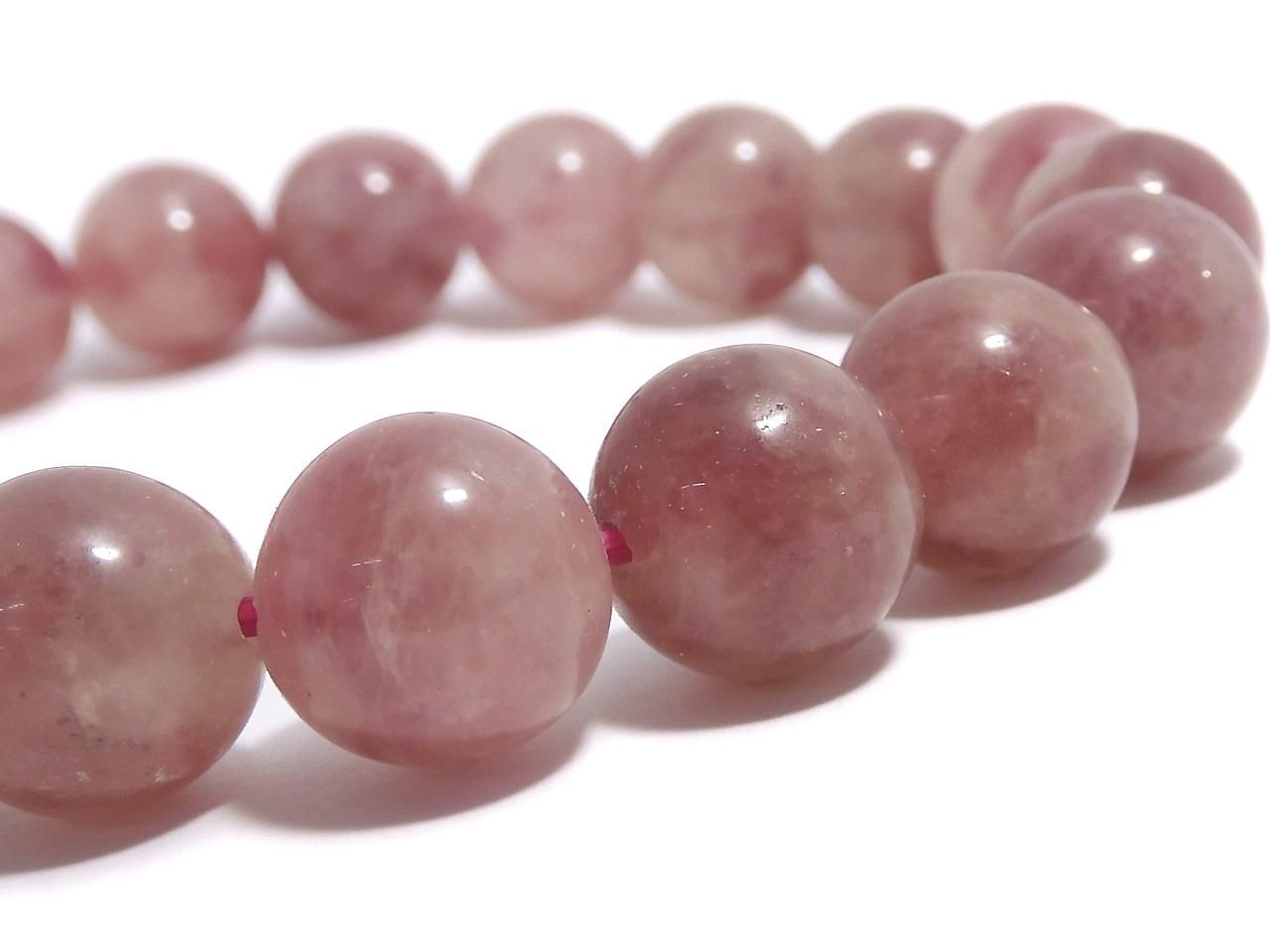 Pink Tourmaline Silica AA++ Round 11mm 1strand beads (Bracelet) NO.4 [One of a kind]