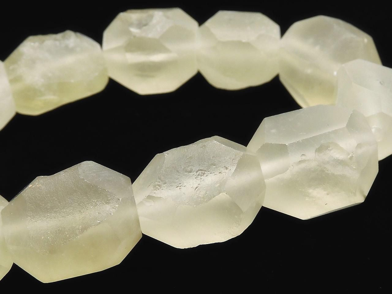 Libyan Desert Glass Rough Rock Nugget 1strand beads (Bracelet) NO.3 [One of a kind]