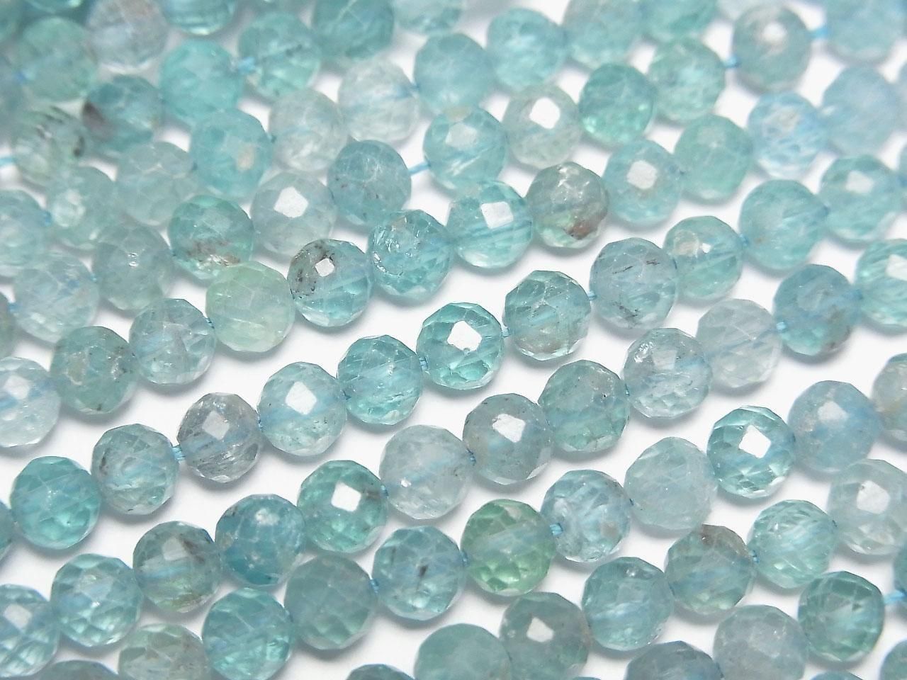 Apatite AA++ Faceted Round 4.5mm 1strand beads (aprx.15inch/36cm)High Quality!