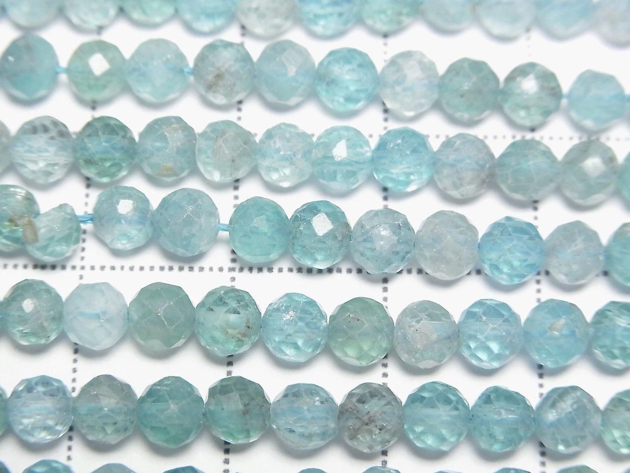 Apatite AA++ Faceted Round 4.5mm 1strand beads (aprx.15inch/36cm)High Quality!