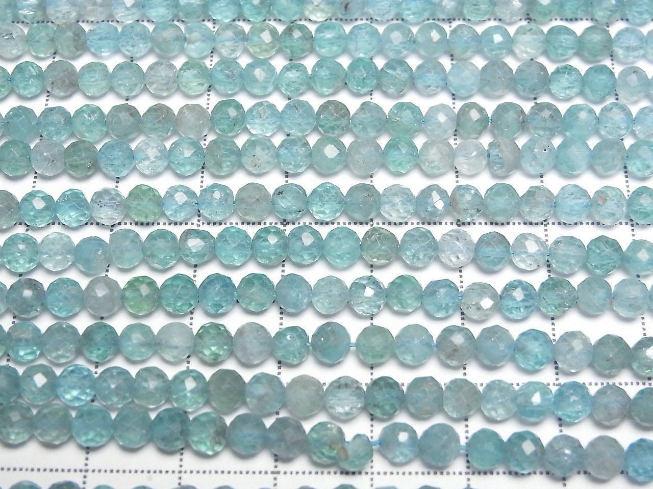 Apatite AA++ Faceted Round 4.5mm 1strand beads (aprx.15inch/36cm)High Quality!