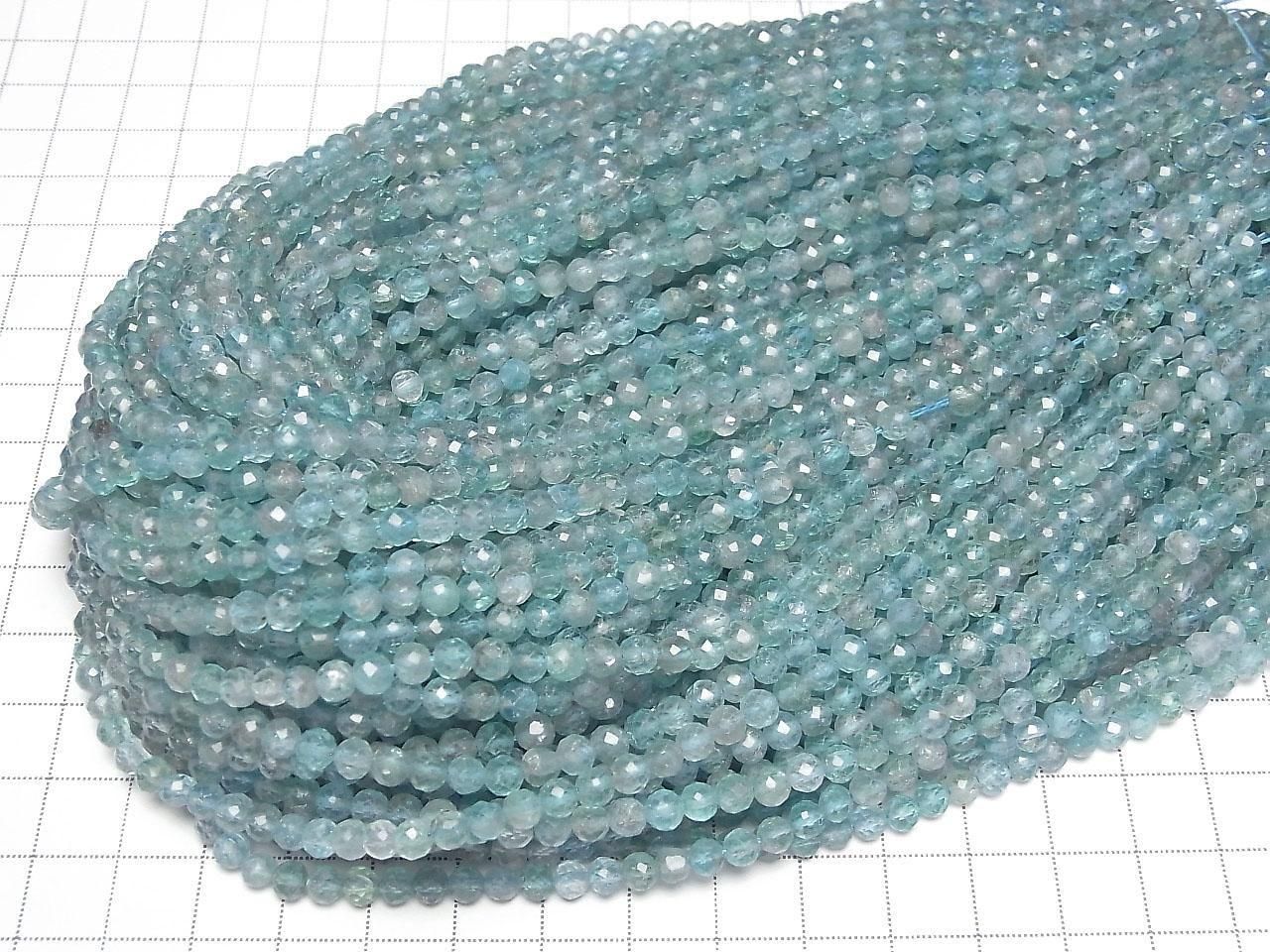 Apatite AA++ Faceted Round 4.5mm 1strand beads (aprx.15inch/36cm)High Quality!