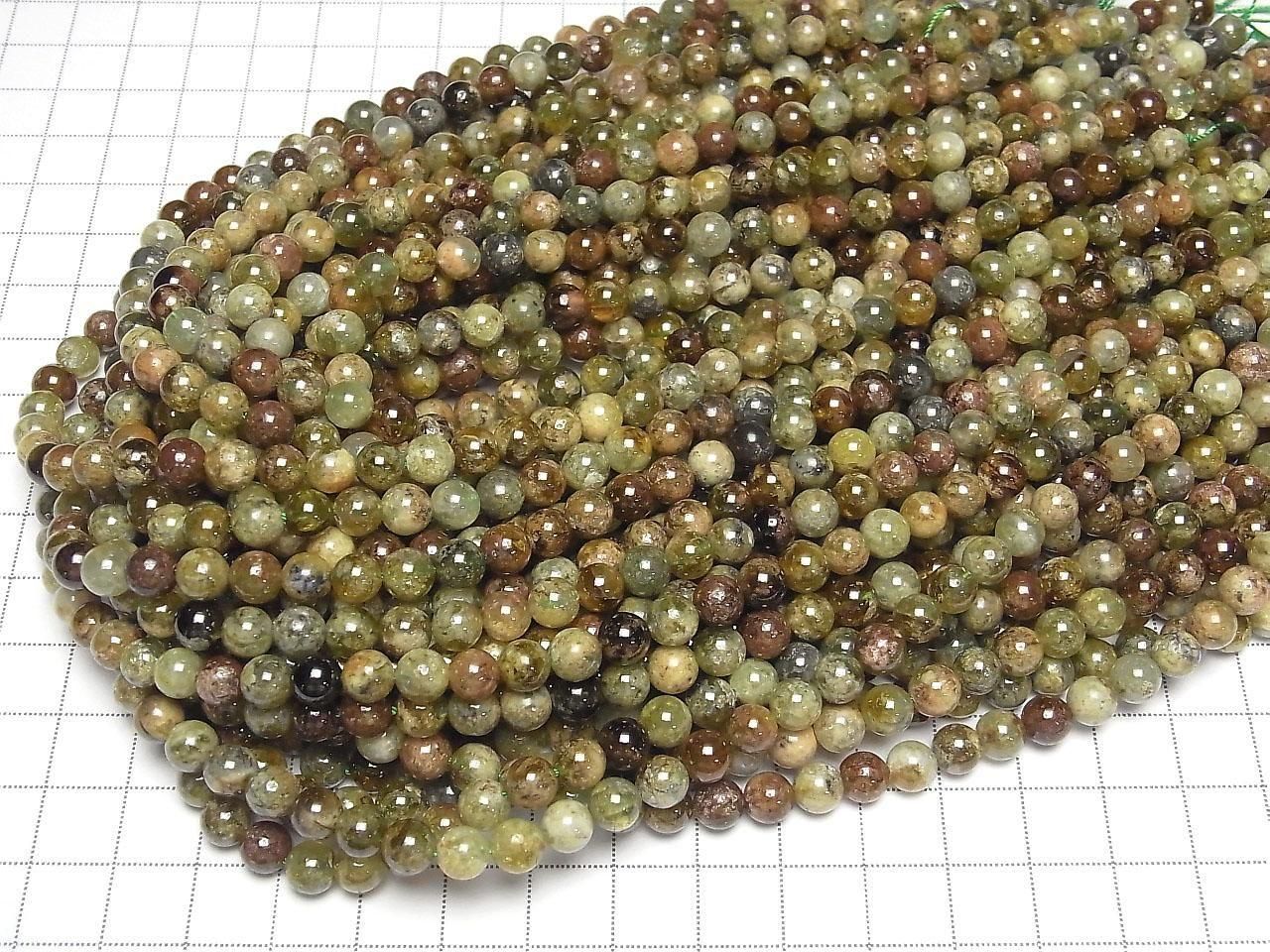 Green Garnet AA Round 6mm 1strand beads (approx. 15 inches/37 cm)