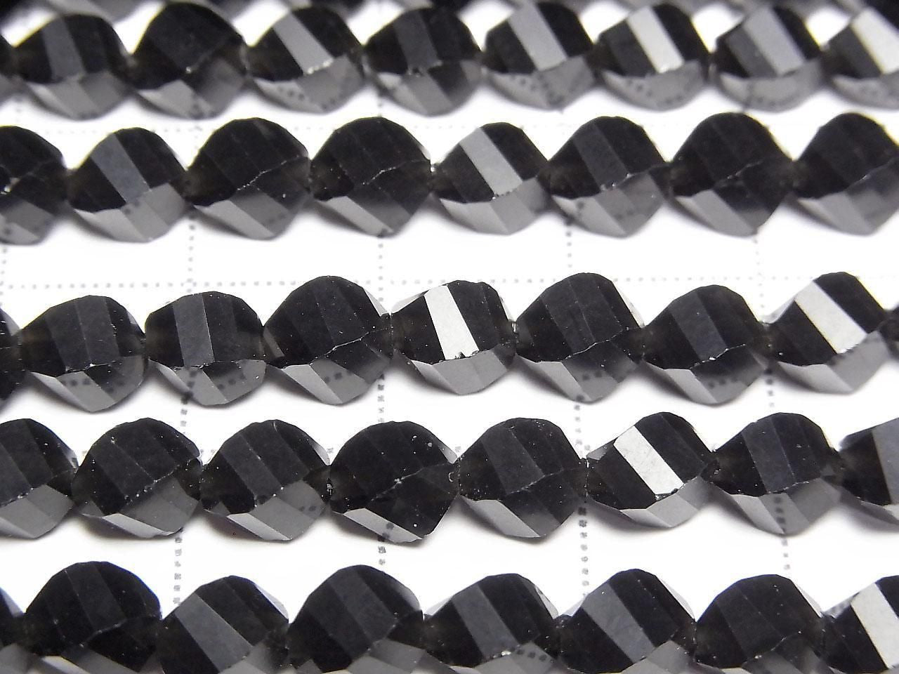Onyx Twist x Multiple Facets 6x5x5mm 1strand beads (aprx.14inch/35cm)High Quality!