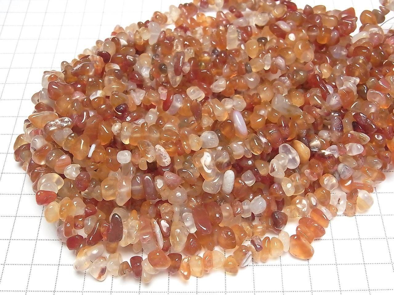 Mixed Carnelian Chips (Small Nugget) 1strand beads (approx. 30 inches/76 cm)