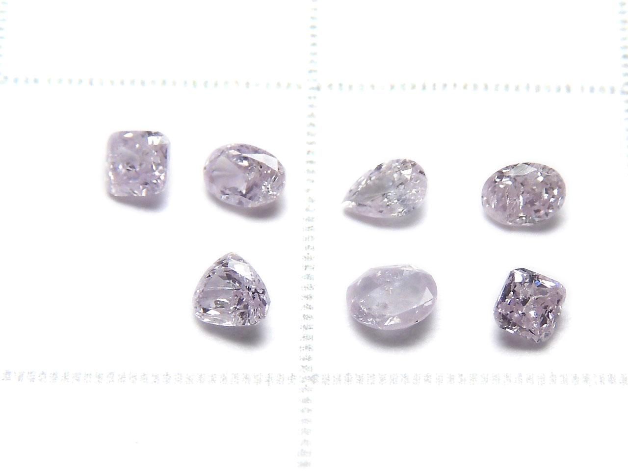 Pink Diamond Loose Stone Faceted 7pcs Set NO.13 [One of a kind]