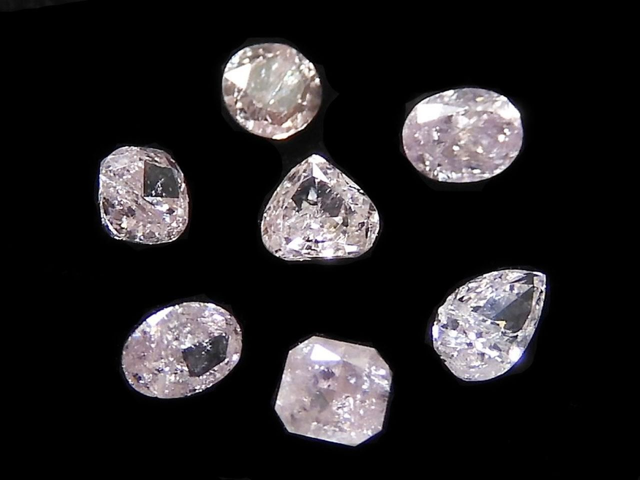 Pink Diamond Loose Stone Faceted 7pcs Set NO.14 [One of a kind]