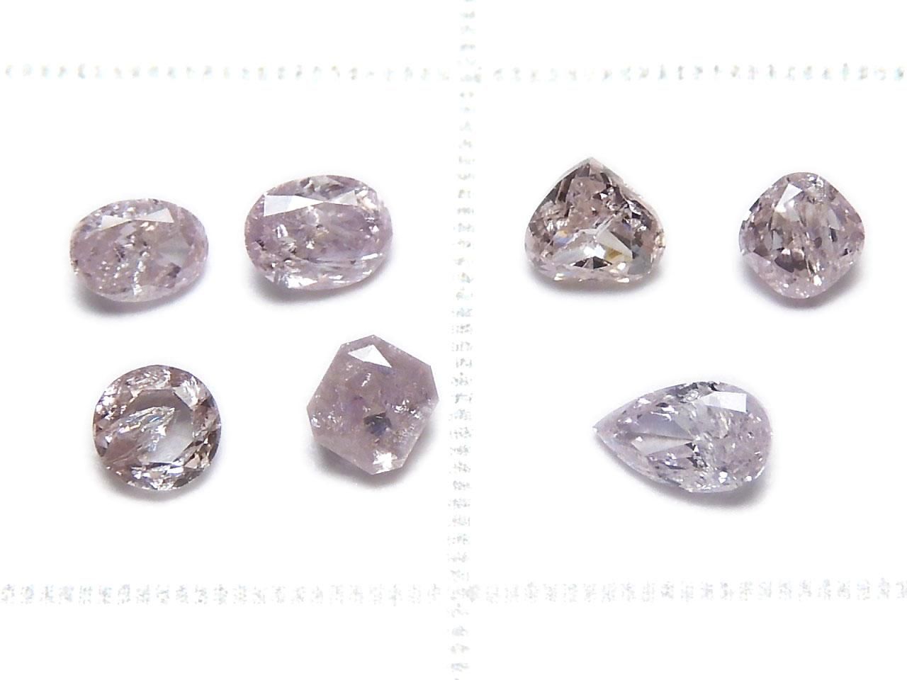 Pink Diamond Loose Stone Faceted 7pcs Set NO.14 [One of a kind]