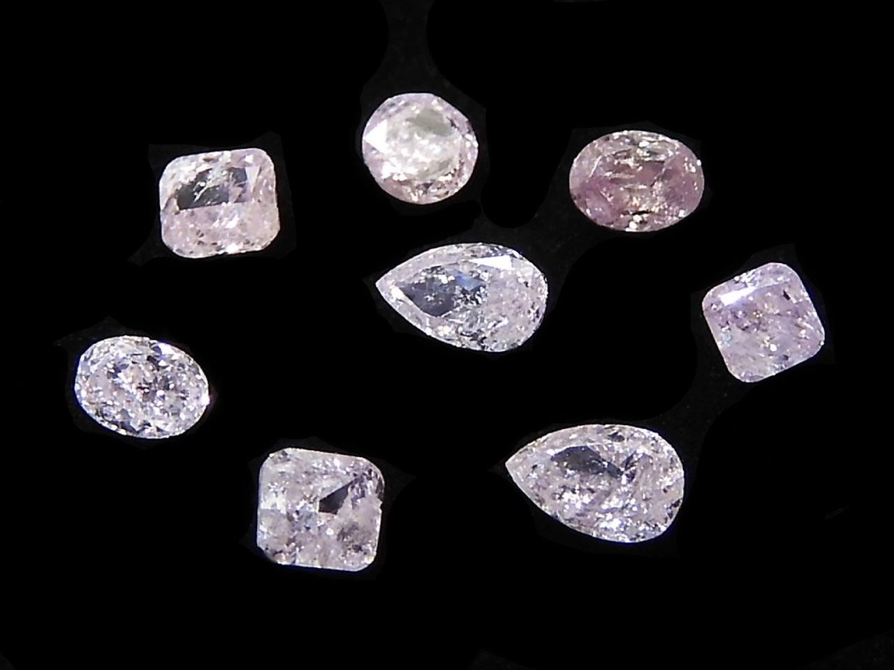 Pink Diamond Loose Stone Faceted 8pcs Set NO.15 [One of a kind]