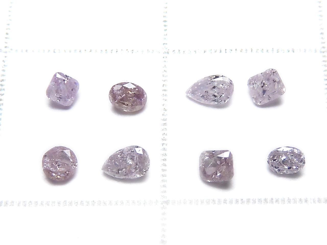 Pink Diamond Loose Stone Faceted 8pcs Set NO.15 [One of a kind]